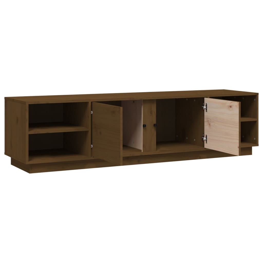 vidaXL Comodă TV, maro miere, 156x40x40 cm, lemn masiv de pin vidaXL Comodă TV, maro miere, 156x40x40 cm, lemn masiv de pin