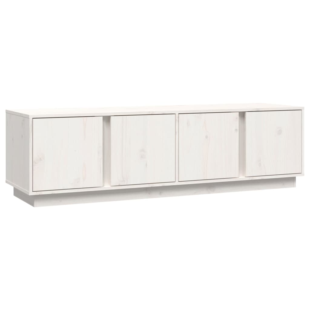 vidaXL Comodă TV, alb, 140x40x40 cm, lemn masiv de pin