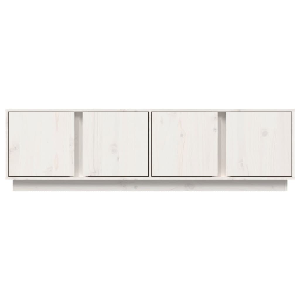 vidaXL Comodă TV, alb, 140x40x40 cm, lemn masiv de pin