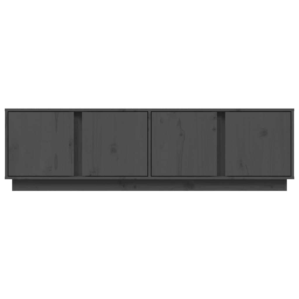 vidaXL Comodă TV, gri, 140x40x40 cm, lemn masiv de pin vidaXL Comodă TV, gri, 140x40x40 cm, lemn masiv de pin