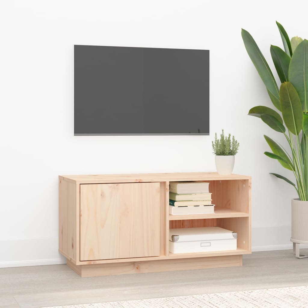 vidaXL Comodă TV, 80x35x40,5 cm, lemn masiv de pin