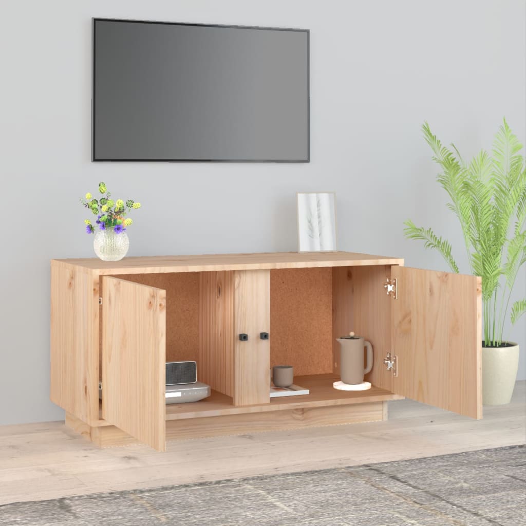 vidaXL Comodă TV, 80x35x40,5 cm, lemn masiv de pin
