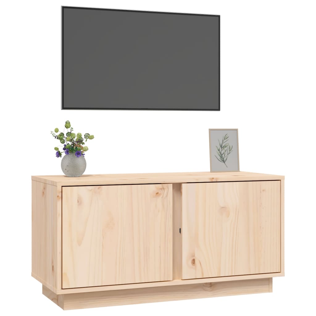 vidaXL Comodă TV, 80x35x40,5 cm, lemn masiv de pin