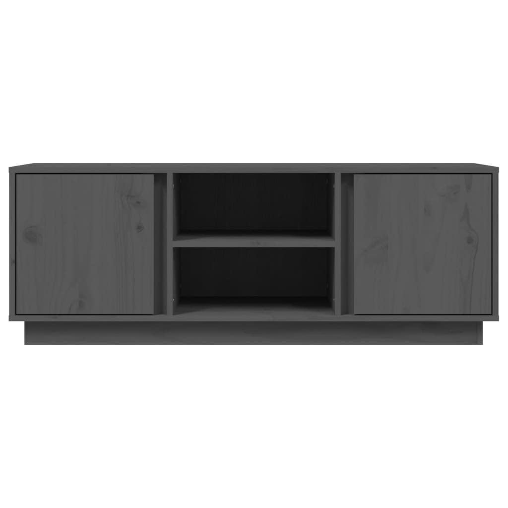 vidaXL Comodă TV, gri, 110x35x40,5 cm, lemn masiv de pin vidaXL Comodă TV, gri, 110x35x40,5 cm, lemn masiv de pin