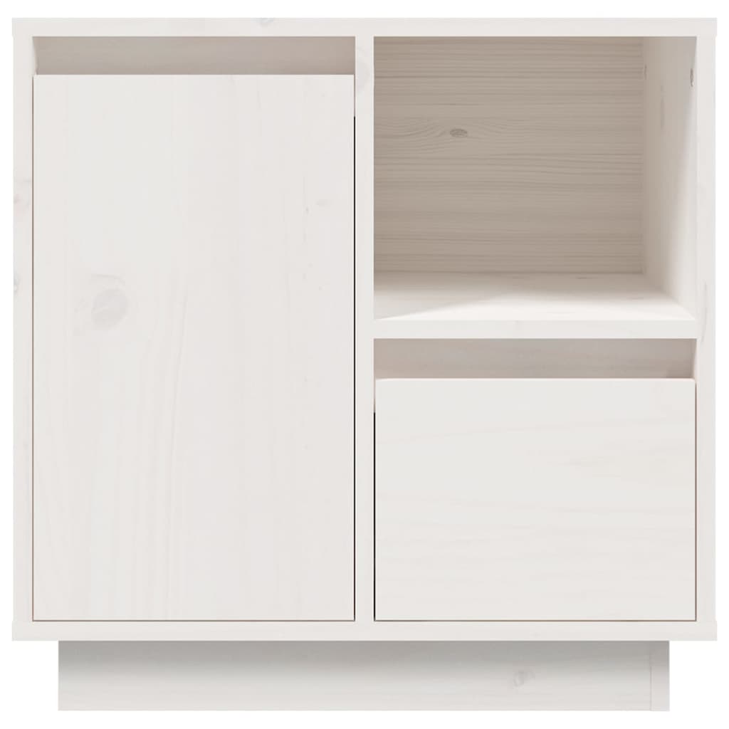 vidaXL Noptiere, 2 buc., alb, 50x34x50 cm, lemn masiv de pin