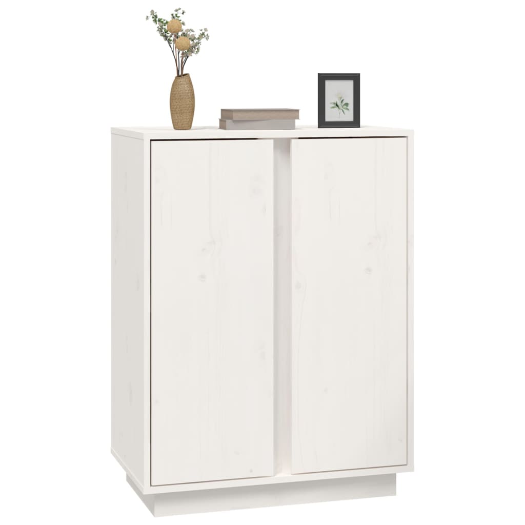 vidaXL Servantă, alb, 60x35x80 cm, lemn masiv de pin vidaXL Servantă, alb, 60x35x80 cm, lemn masiv de pin