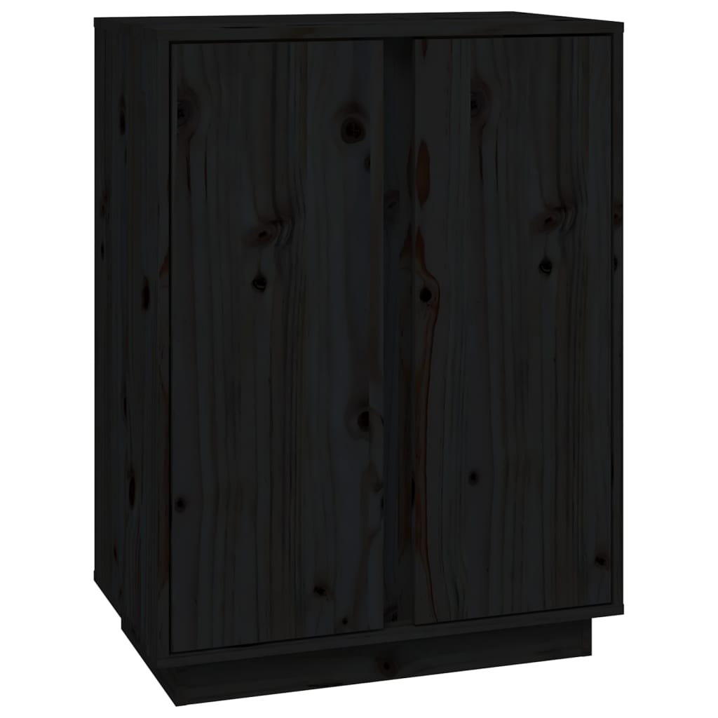 vidaXL Servantă, negru, 60x35x80 cm, lemn masiv de pin vidaXL Servantă, negru, 60x35x80 cm, lemn masiv de pin
