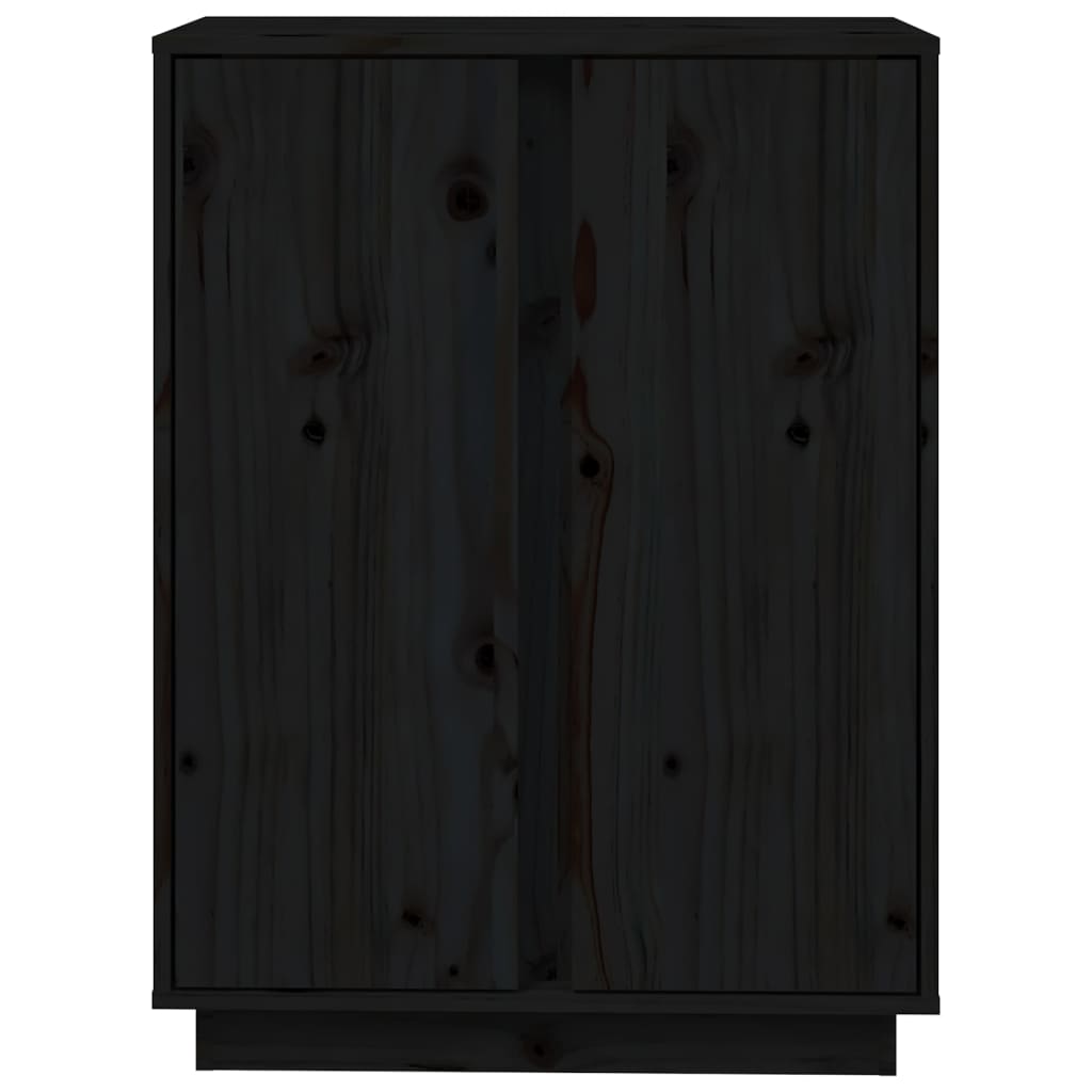 vidaXL Servantă, negru, 60x35x80 cm, lemn masiv de pin vidaXL Servantă, negru, 60x35x80 cm, lemn masiv de pin