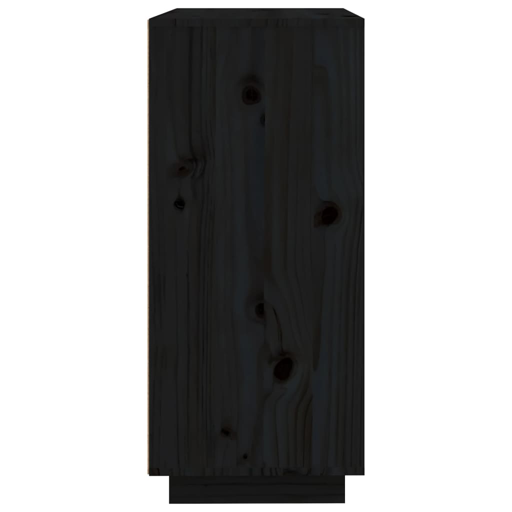 vidaXL Servantă, negru, 60x35x80 cm, lemn masiv de pin vidaXL Servantă, negru, 60x35x80 cm, lemn masiv de pin