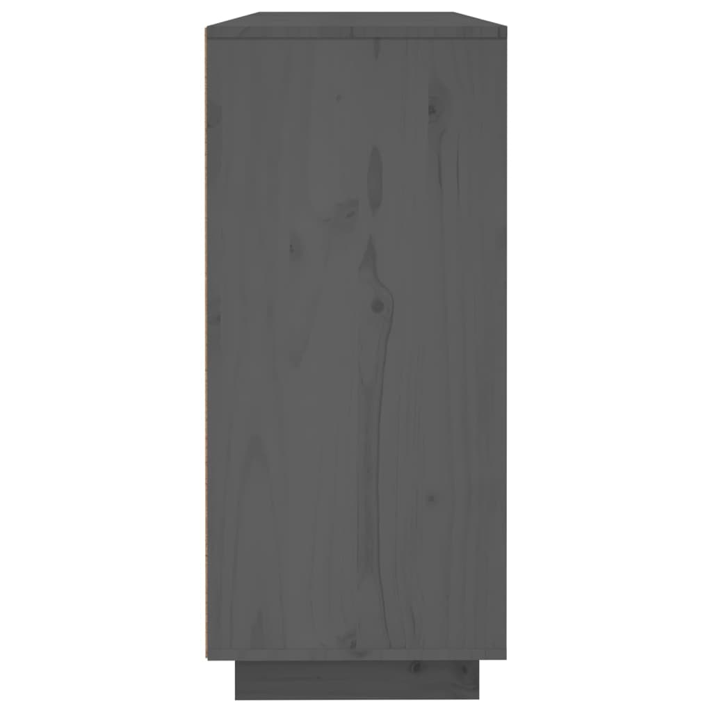 vidaXL Servantă, gri, 120x35x80 cm, lemn masiv de pin
