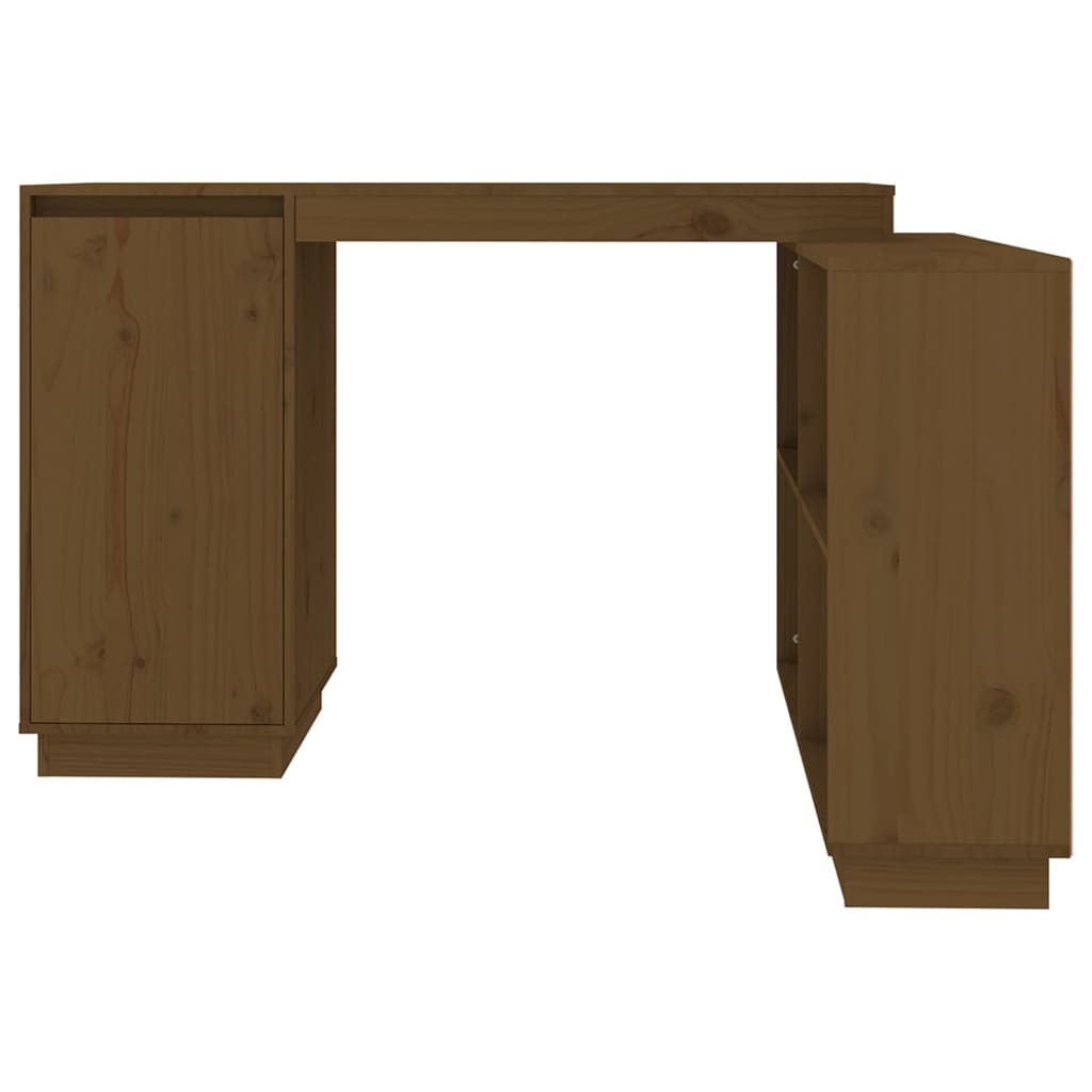 vidaXL Birou, maro miere, 110x50x75 cm, lemn masiv de pin