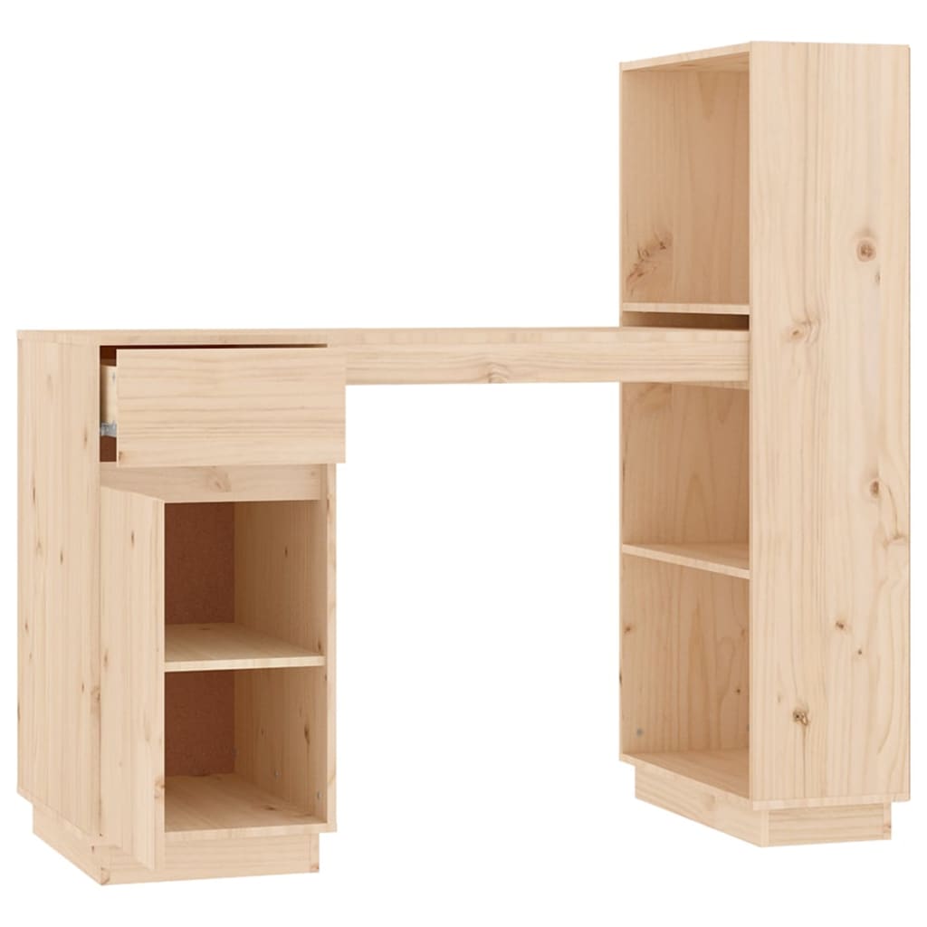 vidaXL Birou, 110x53x117 cm, lemn masiv de pin