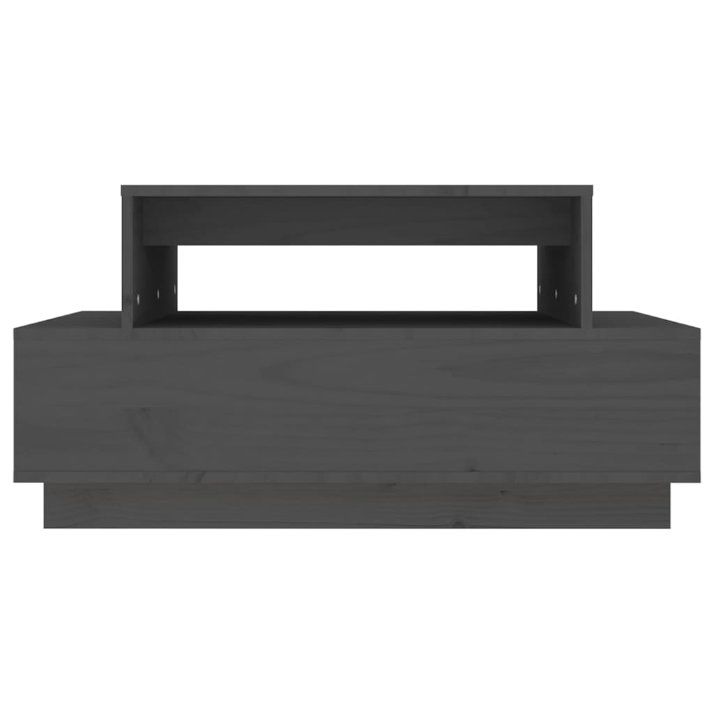 vidaXL Măsuță de cafea, gri, 80x55x40,5 cm, lemn masiv de pin vidaXL Măsuță de cafea, gri, 80x55x40,5 cm, lemn masiv de pin