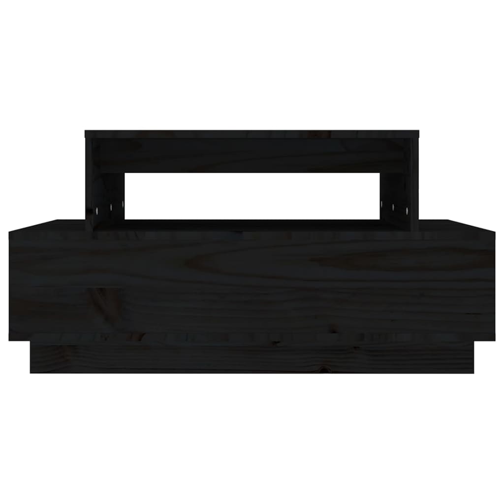 vidaXL Măsuță de cafea, negru, 80x55x40,5 cm, lemn masiv de pin vidaXL Măsuță de cafea, negru, 80x55x40,5 cm, lemn masiv de pin