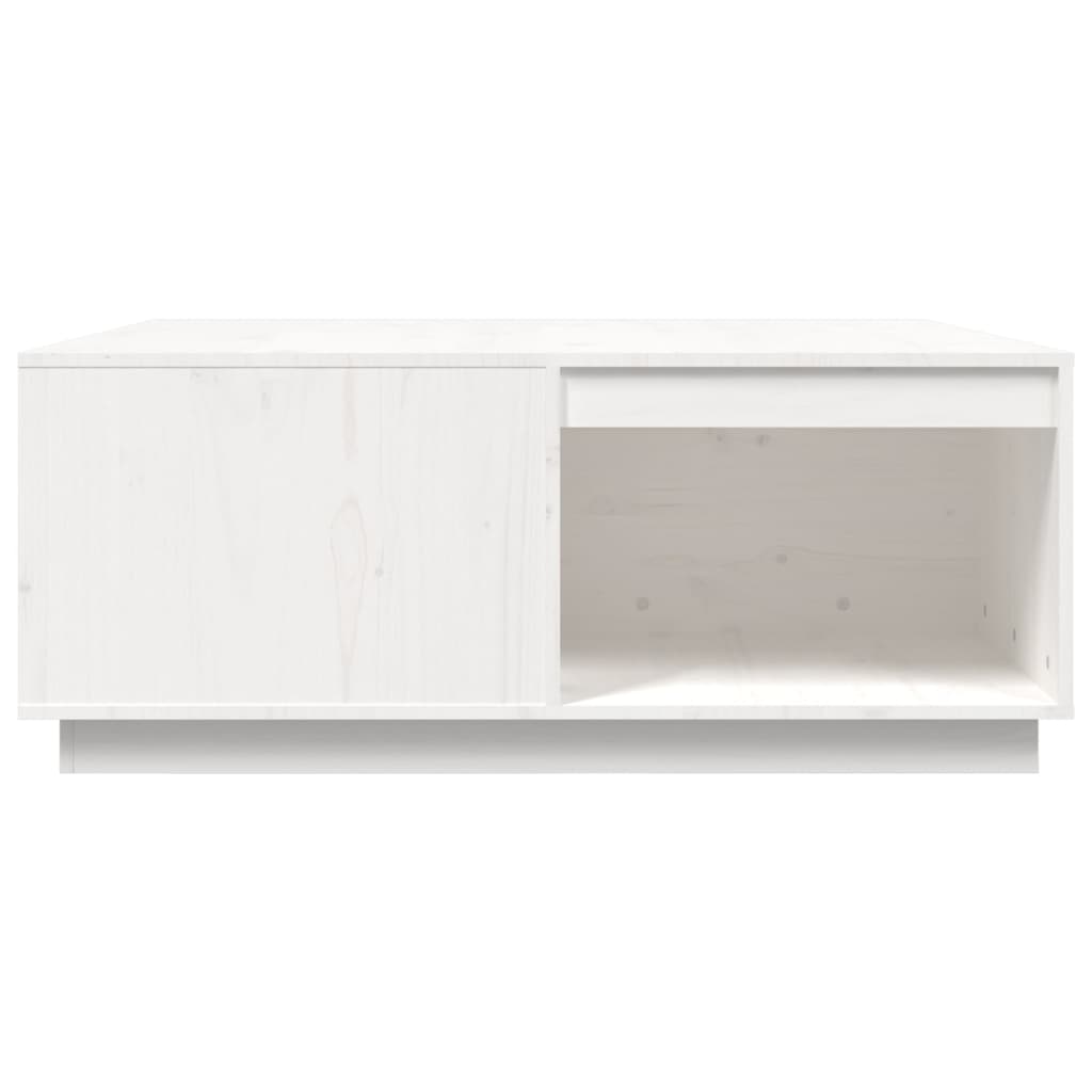 vidaXL Măsuță de cafea, alb, 100x101x40,5 cm, lemn masiv de pin