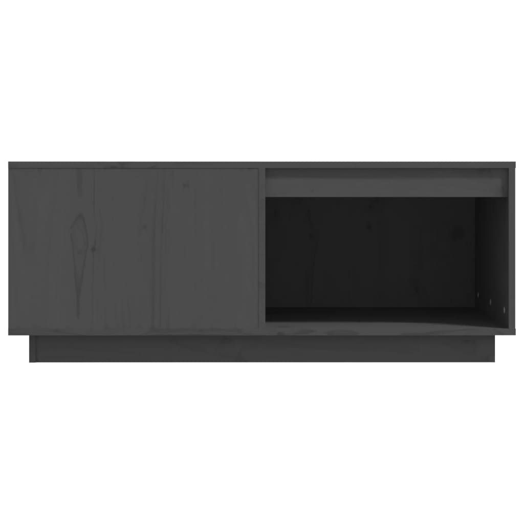 vidaXL Măsuță de cafea, gri, 100x101x40,5 cm, lemn masiv de pin