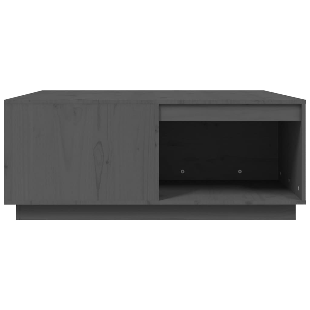 vidaXL Măsuță de cafea, gri, 100x101x40,5 cm, lemn masiv de pin