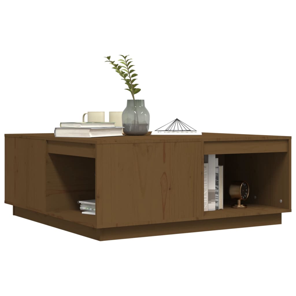 vidaXL Măsuță de cafea, maro miere, 100x101x40,5 cm, lemn masiv de pin vidaXL Măsuță de cafea, maro miere, 100x101x40,5 cm, lemn masiv de pin
