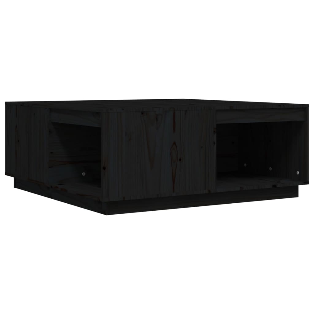 vidaXL Măsuță de cafea, negru, 100x101x40,5 cm, lemn masiv de pin vidaXL Măsuță de cafea, negru, 100x101x40,5 cm, lemn masiv de pin