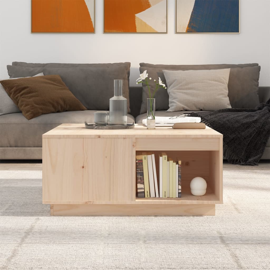 vidaXL Măsuță de cafea, 80x81x36,5 cm, lemn masiv de pin vidaXL Măsuță de cafea, 80x81x36,5 cm, lemn masiv de pin