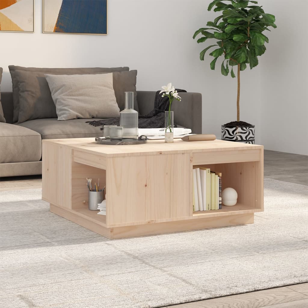 vidaXL Măsuță de cafea, 80x81x36,5 cm, lemn masiv de pin vidaXL Măsuță de cafea, 80x81x36,5 cm, lemn masiv de pin