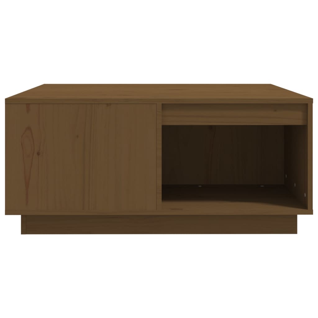 vidaXL Măsuță de cafea, maro miere, 80x81x36,5 cm, lemn masiv de pin