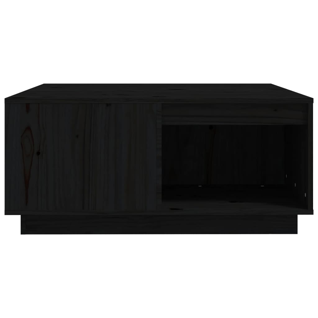 vidaXL Măsuță de cafea, negru, 80x81x36,5 cm, lemn masiv de pin vidaXL Măsuță de cafea, negru, 80x81x36,5 cm, lemn masiv de pin