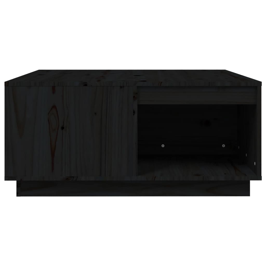 vidaXL Măsuță de cafea, negru, 80x81x36,5 cm, lemn masiv de pin vidaXL Măsuță de cafea, negru, 80x81x36,5 cm, lemn masiv de pin