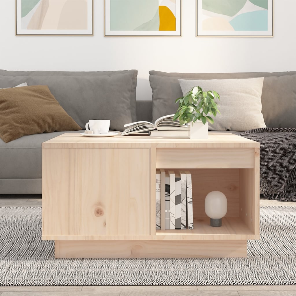vidaXL Măsuță de cafea, 60x61x32,5 cm, lemn masiv de pin vidaXL Măsuță de cafea, 60x61x32,5 cm, lemn masiv de pin