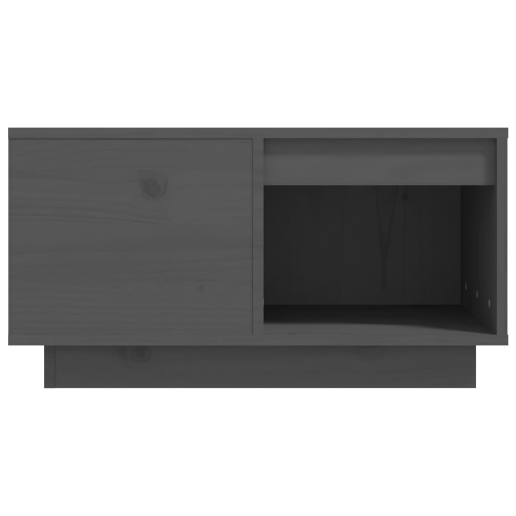 vidaXL Măsuță de cafea, gri, 60x61x32,5 cm, lemn masiv de pin vidaXL Măsuță de cafea, gri, 60x61x32,5 cm, lemn masiv de pin