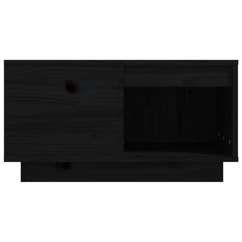 vidaXL Măsuță de cafea, negru, 60x61x32,5 cm, lemn masiv de pin vidaXL Măsuță de cafea, negru, 60x61x32,5 cm, lemn masiv de pin