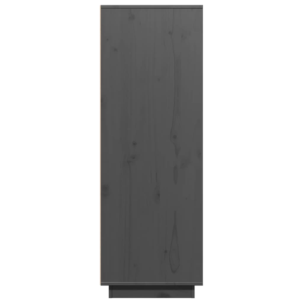 vidaXL Dulap înalt, gri, 60x40x116,5 cm, lemn masiv de pin