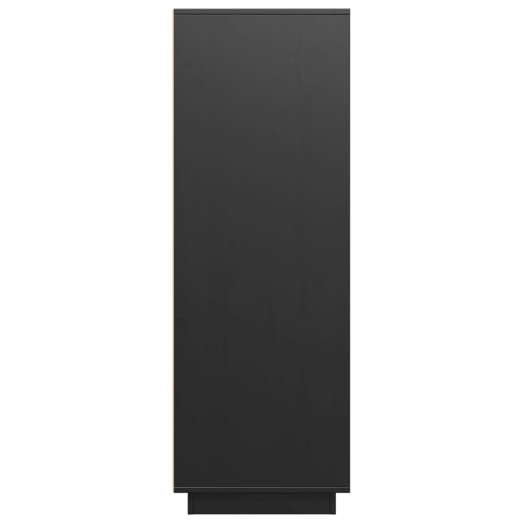 vidaXL Dulap înalt, negru, 60x40x116,5 cm, lemn masiv de pin