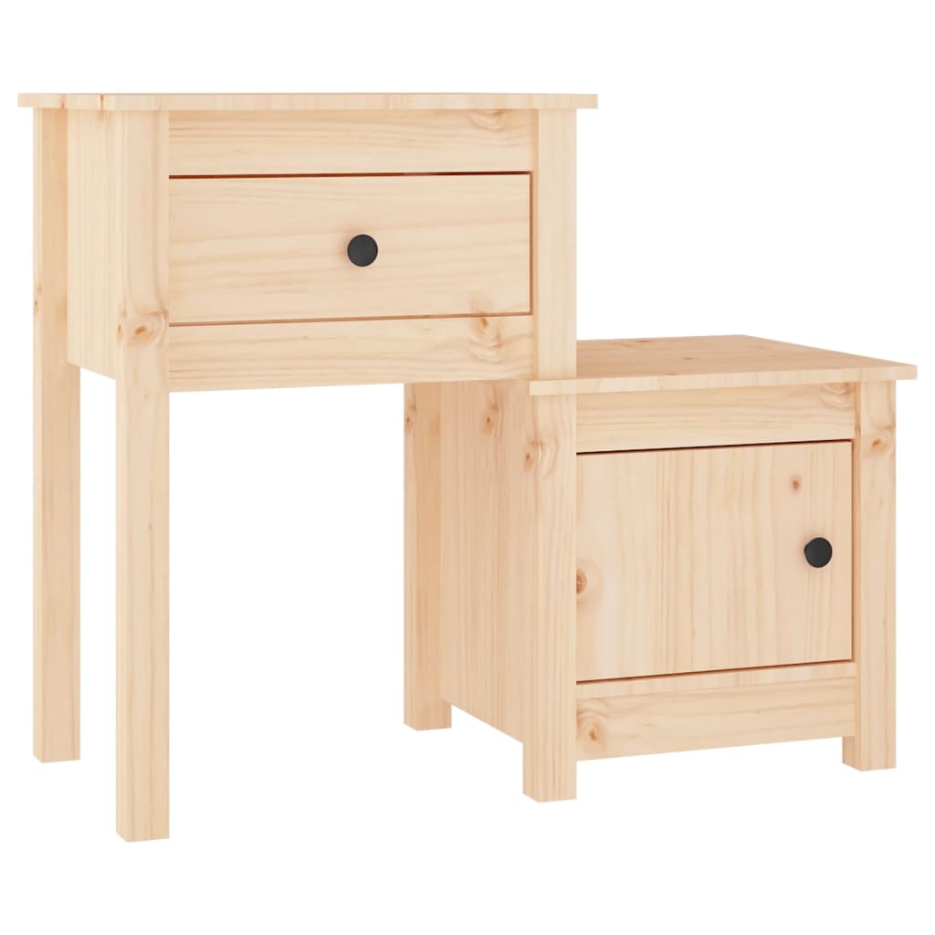 vidaXL Noptiere, 2 buc., 79,5x38x65,5 cm, lemn masiv de pin vidaXL Noptiere, 2 buc., 79,5x38x65,5 cm, lemn masiv de pin