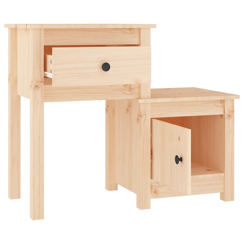 vidaXL Noptiere, 2 buc., 79,5x38x65,5 cm, lemn masiv de pin vidaXL Noptiere, 2 buc., 79,5x38x65,5 cm, lemn masiv de pin