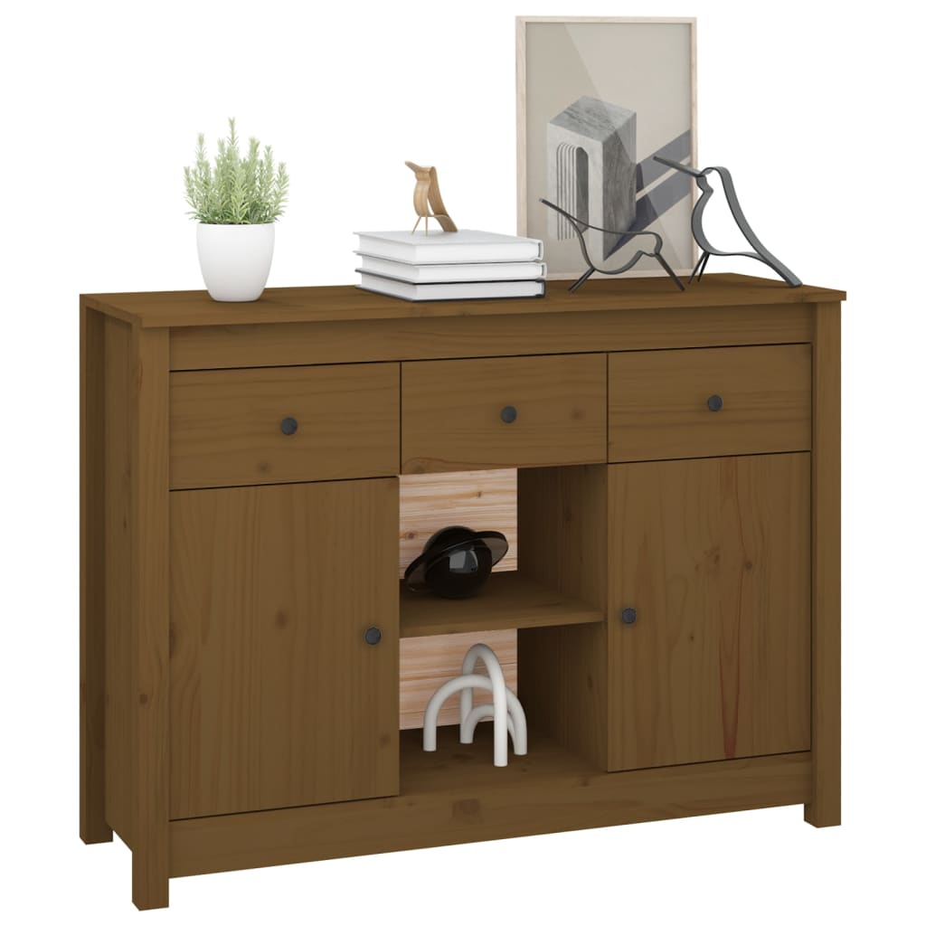 vidaXL Servantă, maro miere, 100x35x74,5 cm, lemn masiv de pin vidaXL Servantă, maro miere, 100x35x74,5 cm, lemn masiv de pin