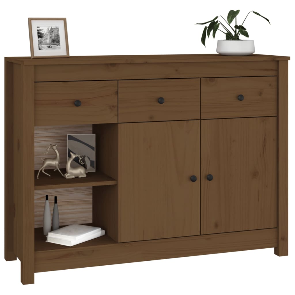 vidaXL Servantă, maro miere, 100x35x74 cm, lemn masiv de pin vidaXL Servantă, maro miere, 100x35x74 cm, lemn masiv de pin