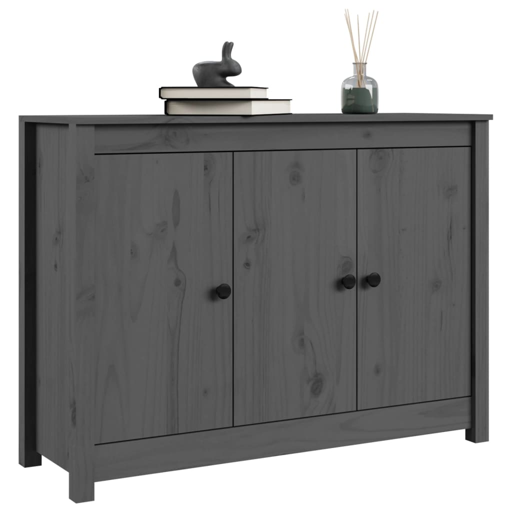 vidaXL Servantă, gri, 100x35x74 cm, lemn masiv de pin vidaXL Servantă, gri, 100x35x74 cm, lemn masiv de pin
