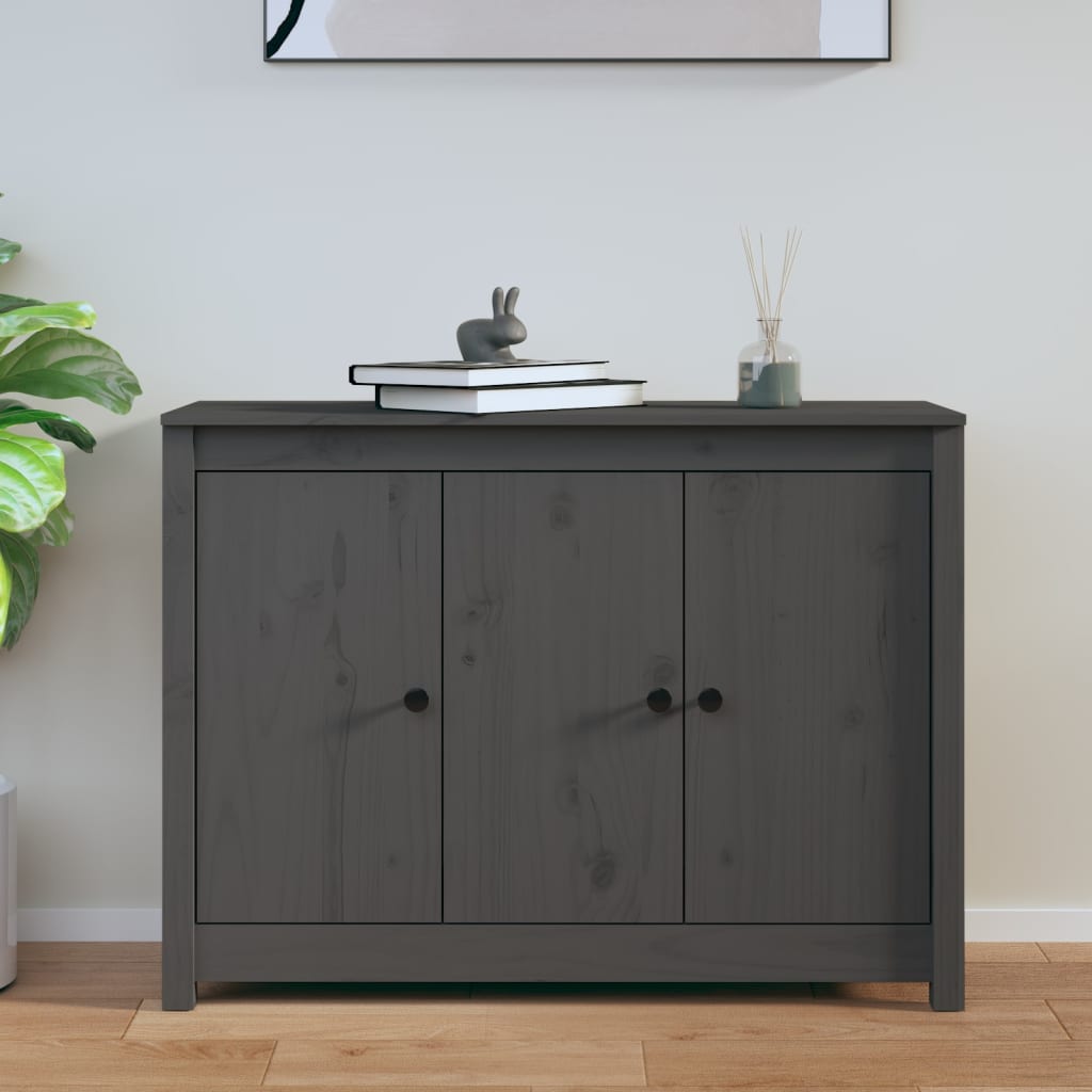 vidaXL Servantă, gri, 100x35x74 cm, lemn masiv de pin vidaXL Servantă, gri, 100x35x74 cm, lemn masiv de pin