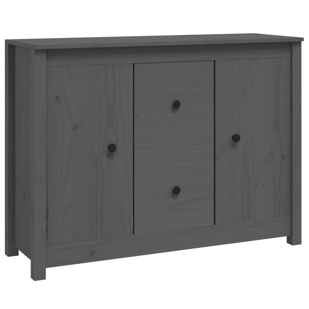 vidaXL Servantă, gri, 100x35x74 cm, lemn masiv de pin