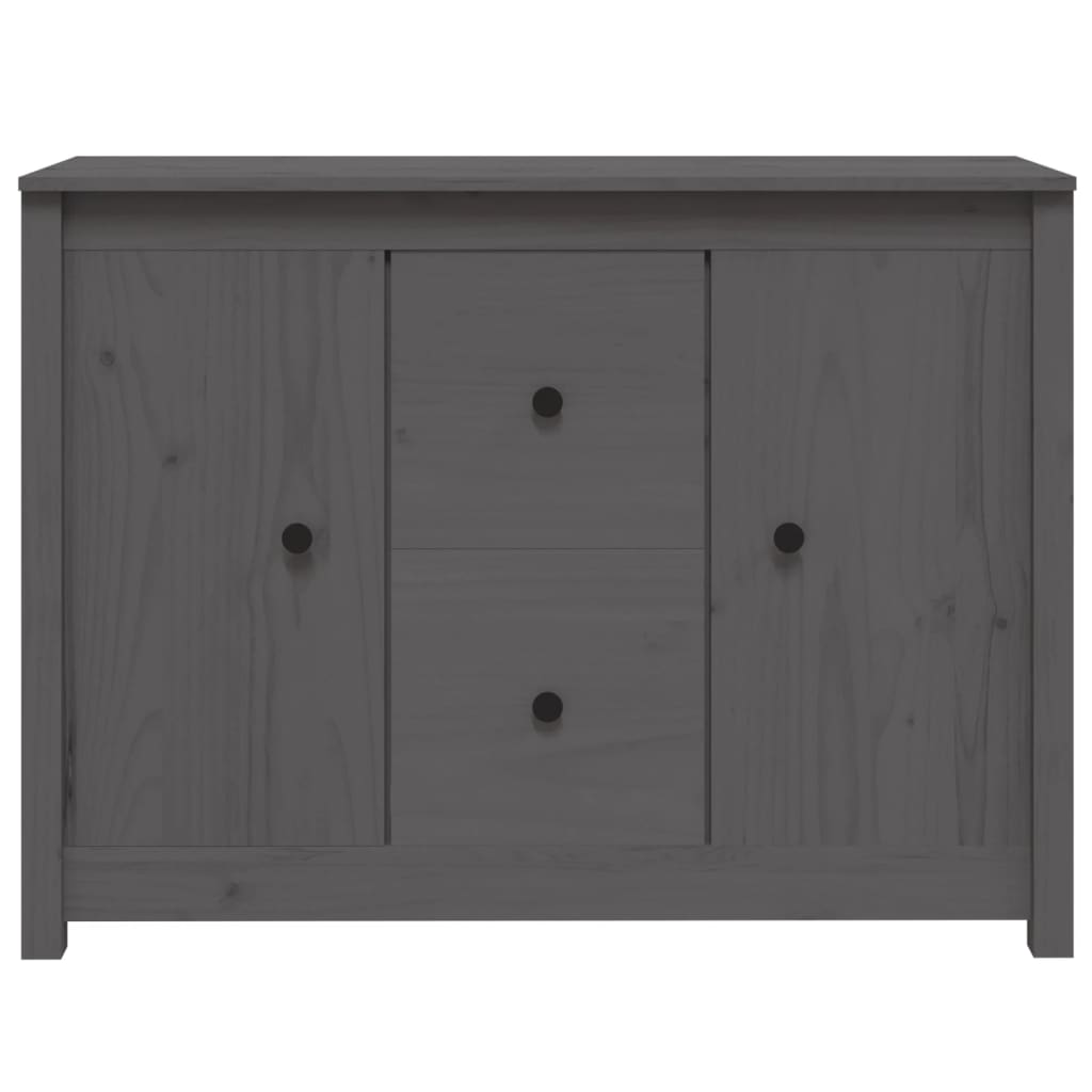 vidaXL Servantă, gri, 100x35x74 cm, lemn masiv de pin