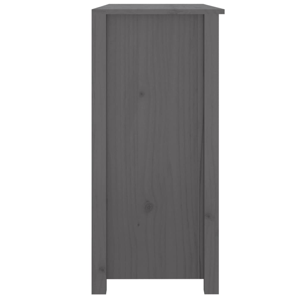 vidaXL Servantă, gri, 100x35x74 cm, lemn masiv de pin