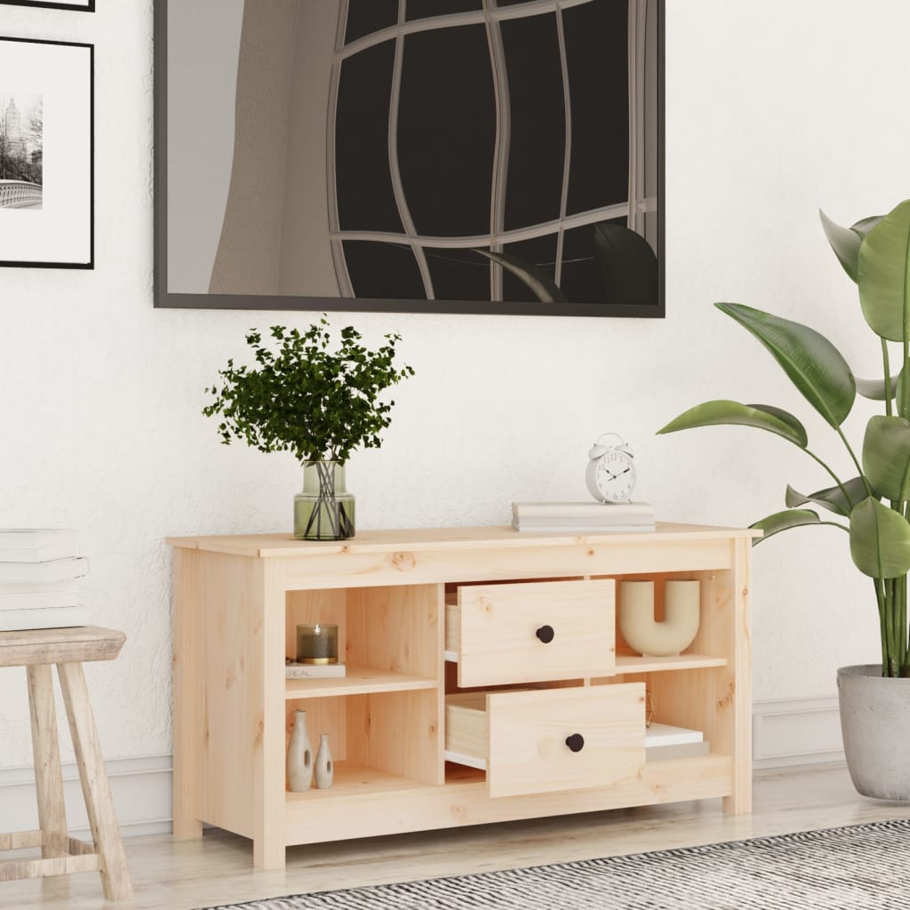 vidaXL Comodă TV, 103x36,5x52 cm, lemn masiv de pin