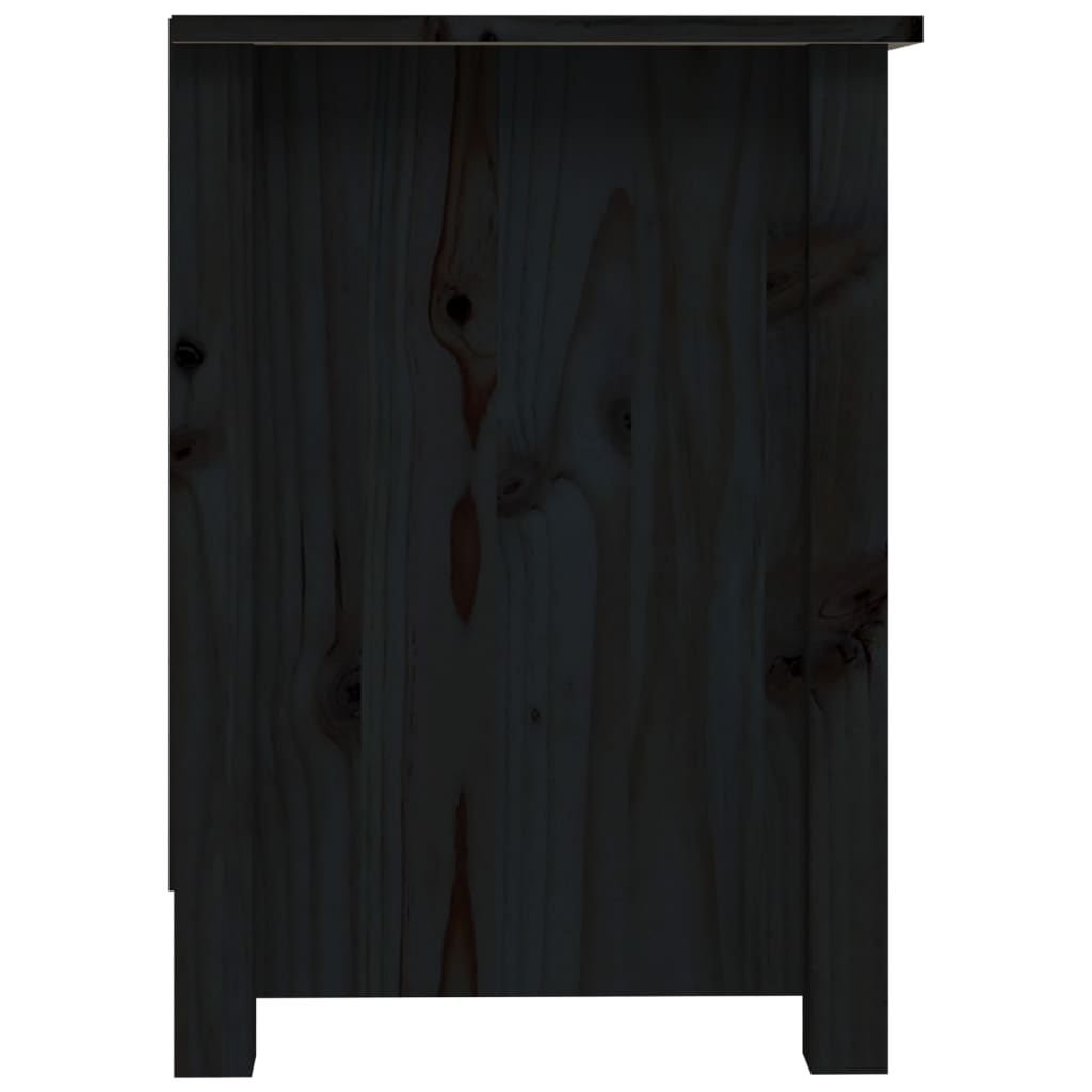 vidaXL Comodă TV, negru, 103x36,5x52 cm, lemn masiv de pin