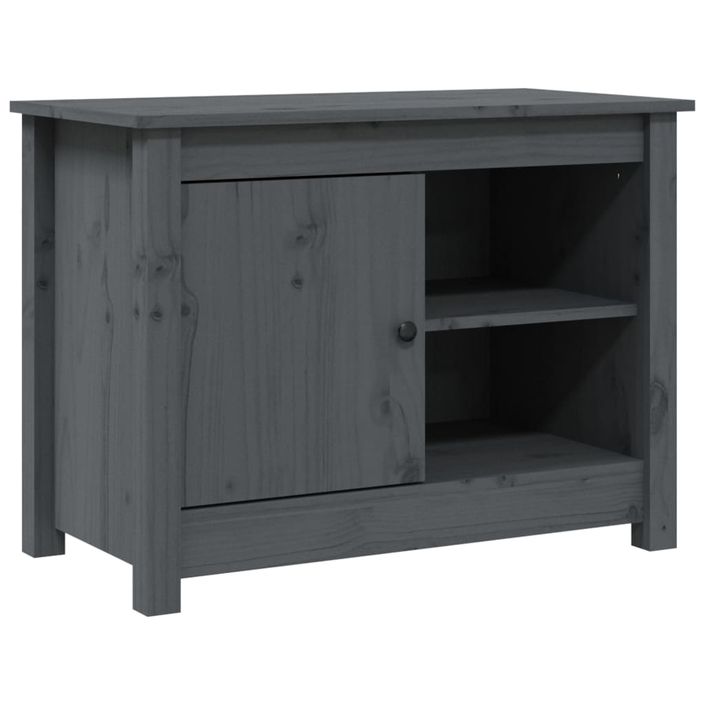 vidaXL Comodă TV, gri, 70x36,5x52 cm, lemn masiv de pin vidaXL Comodă TV, gri, 70x36,5x52 cm, lemn masiv de pin