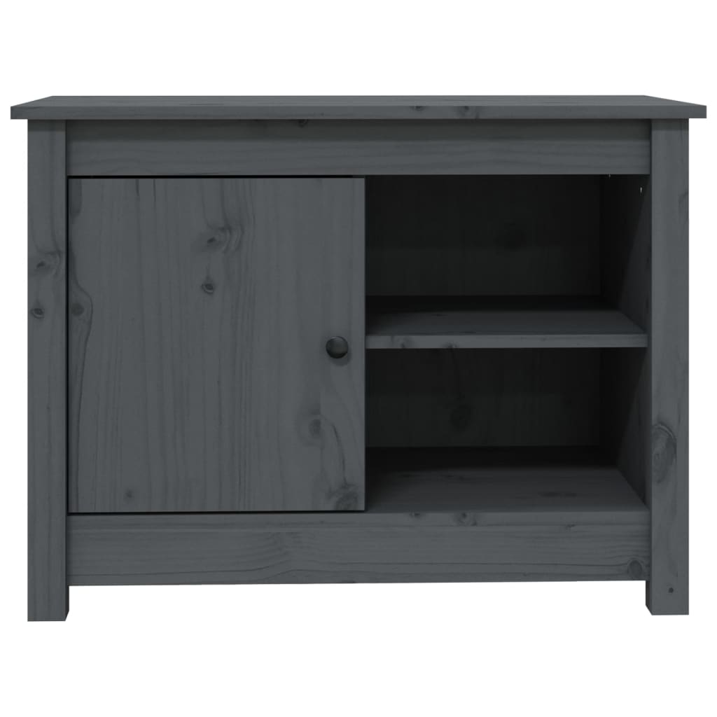 vidaXL Comodă TV, gri, 70x36,5x52 cm, lemn masiv de pin vidaXL Comodă TV, gri, 70x36,5x52 cm, lemn masiv de pin