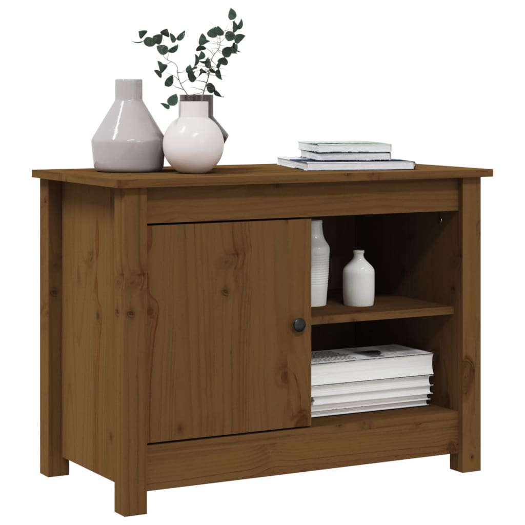 vidaXL Comodă TV, maro miere, 70x36,5x52 cm, lemn masiv de pin vidaXL Comodă TV, maro miere, 70x36,5x52 cm, lemn masiv de pin