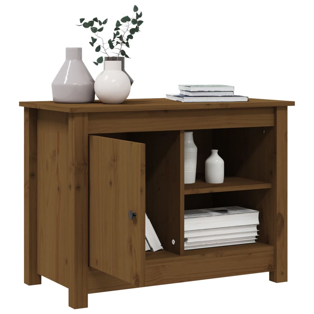 vidaXL Comodă TV, maro miere, 70x36,5x52 cm, lemn masiv de pin vidaXL Comodă TV, maro miere, 70x36,5x52 cm, lemn masiv de pin