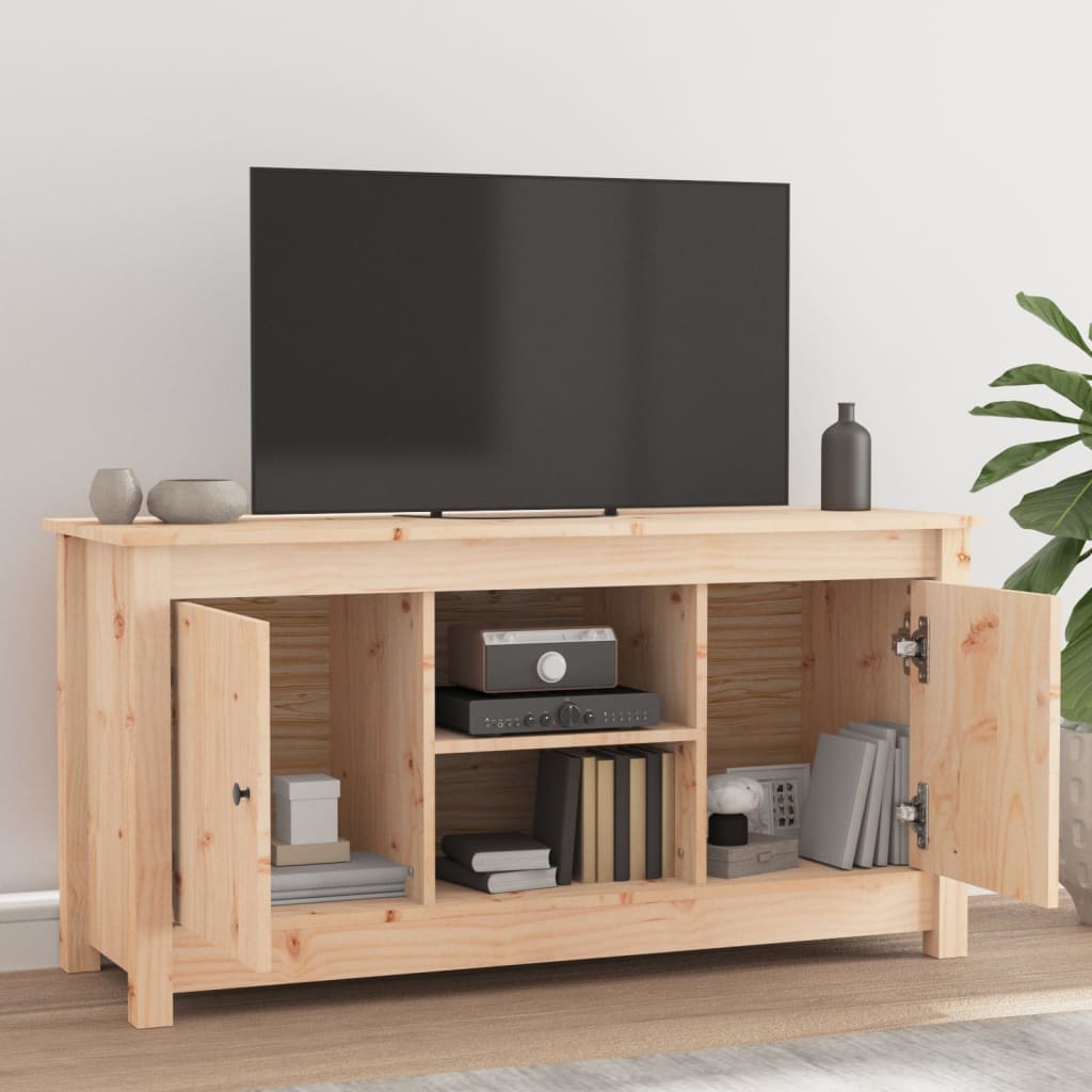 vidaXL Comodă TV, 103x36,5x52 cm, lemn masiv de pin