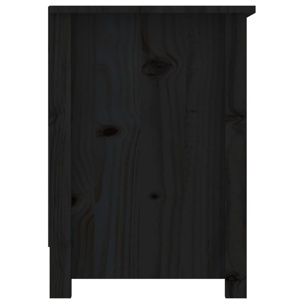 vidaXL Comodă TV, negru, 103x36,5x52 cm, lemn masiv de pin